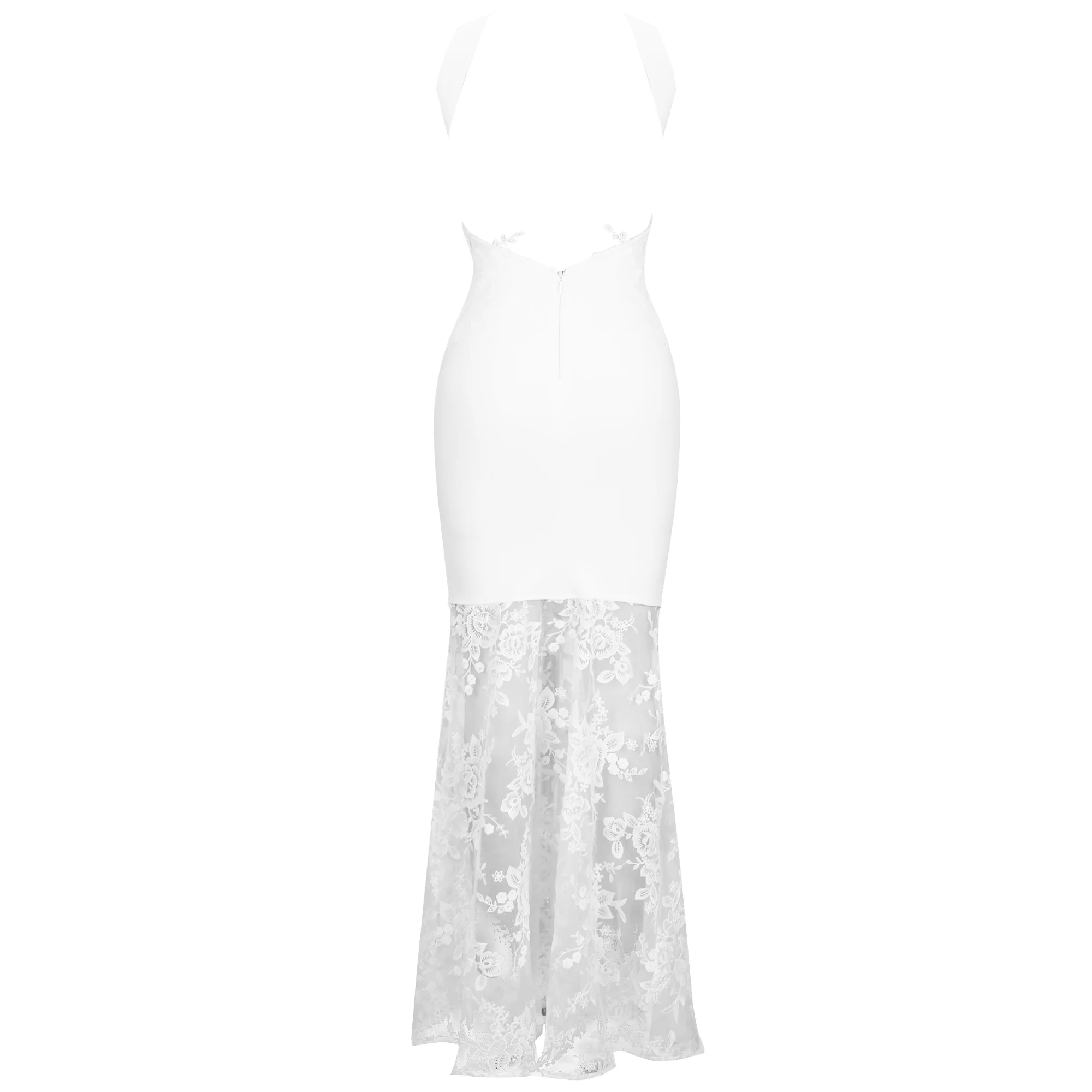 

Deer Lady 2019 summer bandage dress women White sexy bandage dress rayon lace sleeveless bodycon Maxi party dress