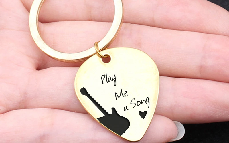 Брелок для гитары pick Boyfriend Present Jewelry Play Me A Song Corinthians Keepsake Bijuteria Bijoux подвеска на ключ от автомобиля Шарм