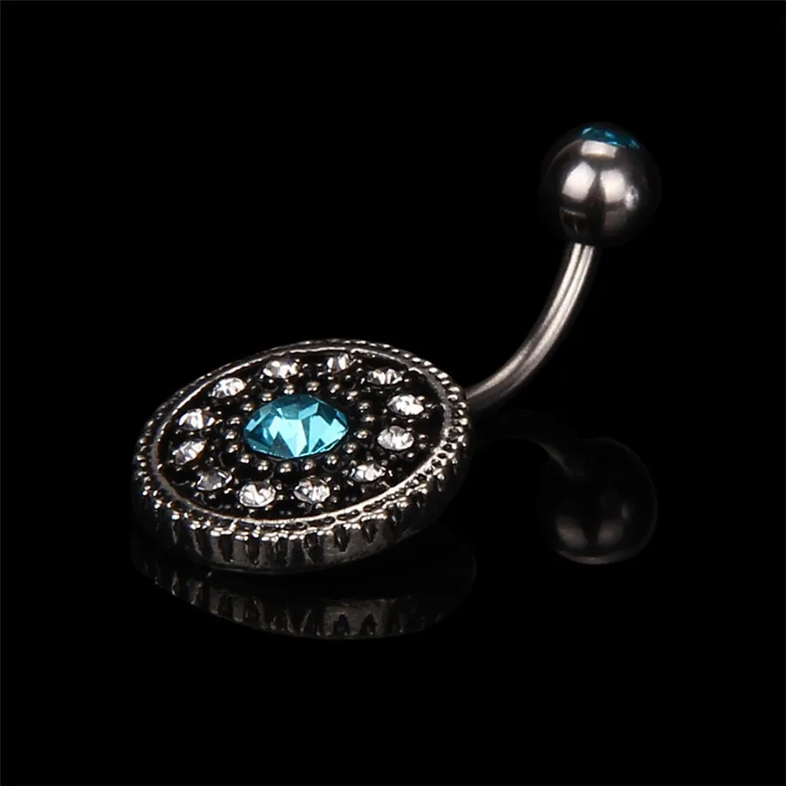 2017 Лучшая цена Женское кольцо для пирсинга пупка с кристаллами и стразами 32510
