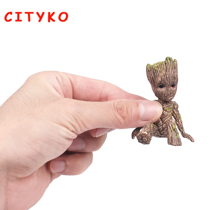 Детские grootings фигурку Grootted Phoneholder Grunt Guardians ван де Galaxy модель Speelgoed Standbeeld