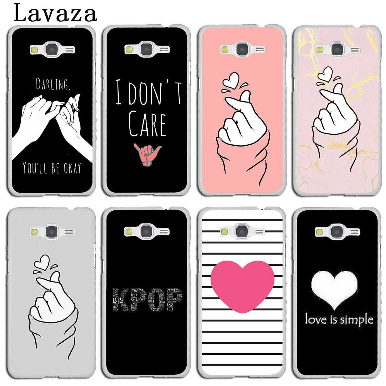 Lavaza Love on the finger kpop heart чехол для телефона Samsung Galaxy Note 10 8 9 A9 A8 A7 A6 Plus 2018 A2 A3 A5 2017 2016