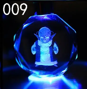 9 Аниме Dragon Ball Z смола фигурка брелок светодиодный держатель фигура Сон Гоку Вегета Буу Сон Гоку Jr брелки для ключей игрушки для ключей Led Goku брелок - Цвет: 9