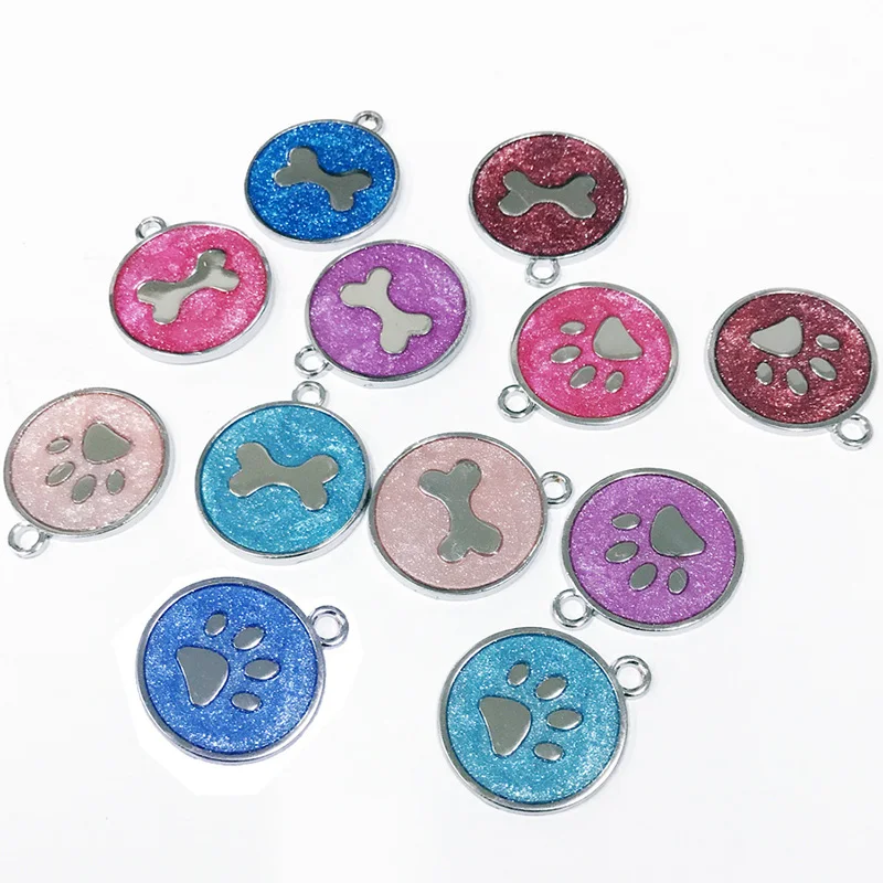 

Бирки для собак с гравировкой, идентификационное название кошки, щенка, собаки, ошейник, подвеска, аксессуары для питомцев, блестящие монеты...