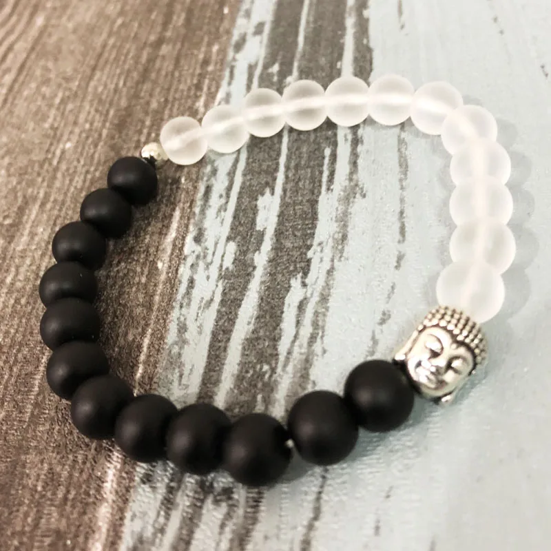 Браслет Инь Янь религиозный Будда черно белые браслеты мужской браслет|buddha