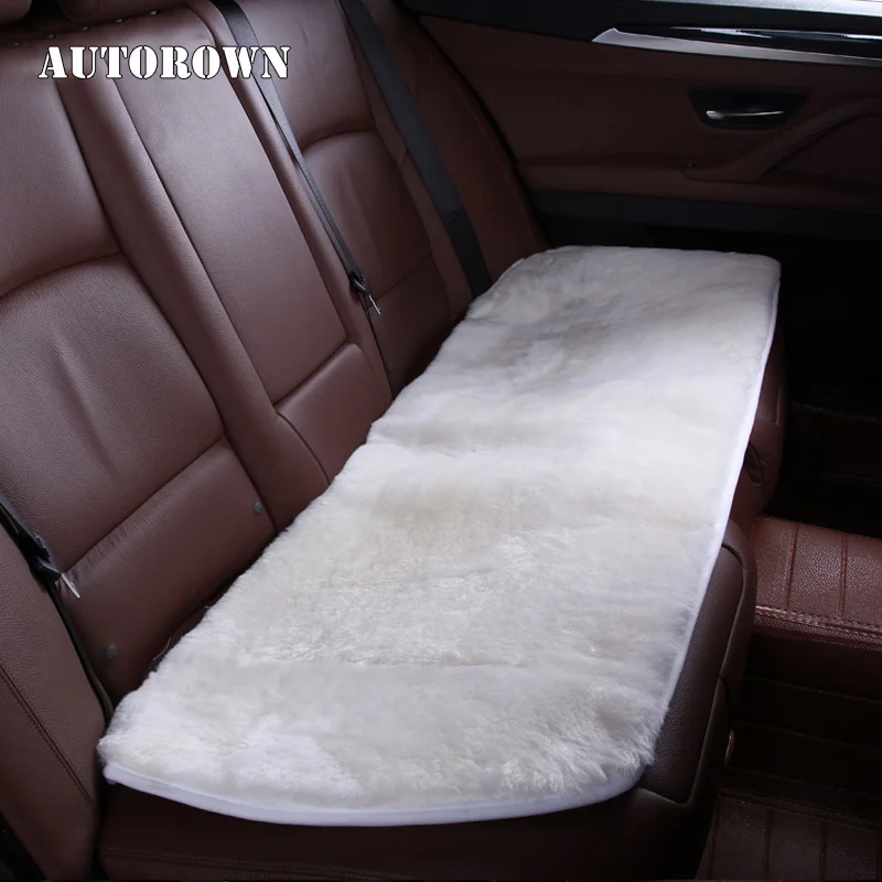 AUTOROWN 1 шт. Искусственная овчина Накидки на заднее сиденье автомобиля Обложка Подушка протектор Универсальный аксессуары для интерьера Всесезонный