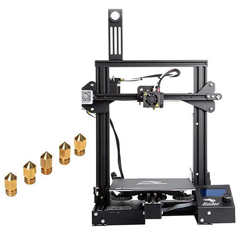Creality 3D Ender 3X принтер 3 обновленная версия с закаленным стеклом кровать + 5 шт 0 4 мм
