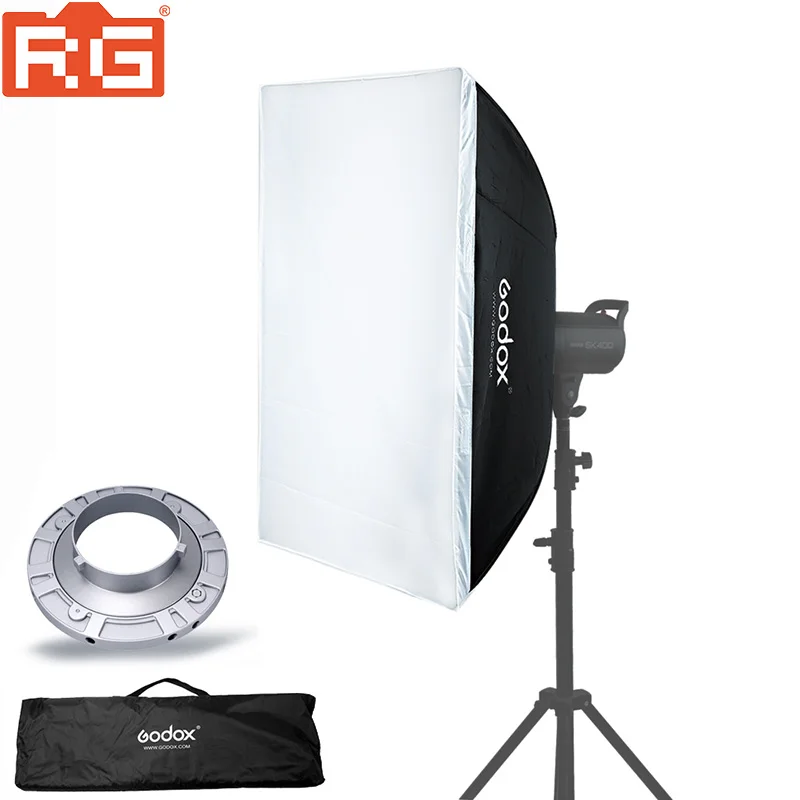 BW80x120cm Софтбокс Godox 60*60/60*90/90*90/70*100/80*120 Портативный Прямоугольный софтбокс с креплением Bowens опционный сотовый софтбокс с решеткой - Цвет: BW80x120cm