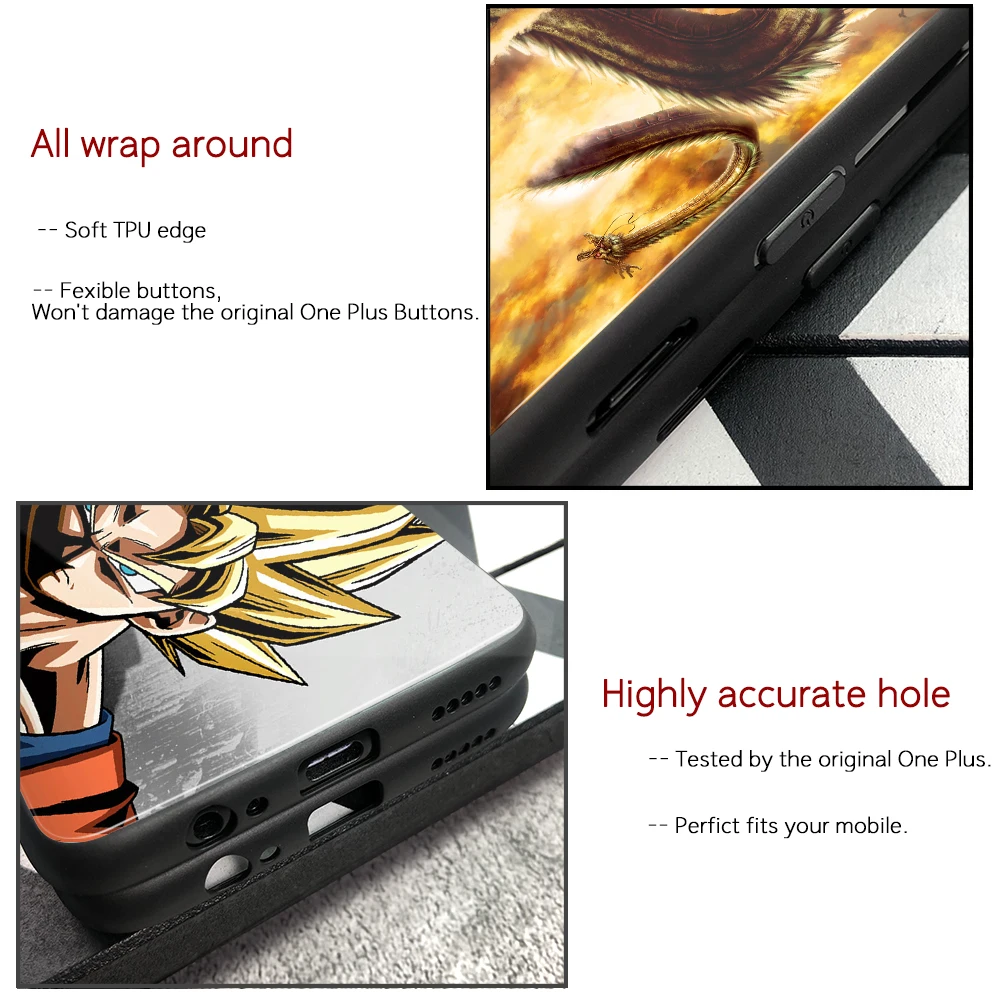 Для Oneplus 6t чехол стеклянная задняя крышка Dragon ball супер Чехол 7 pro coque для 1 + 5 5t 6 |