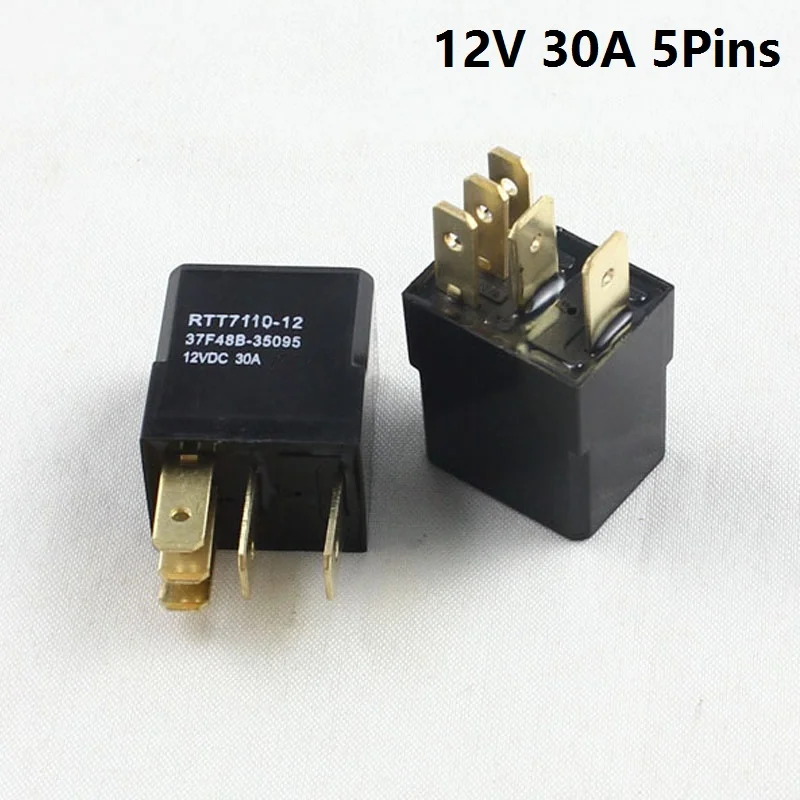 12V 30A 5Pins KE LI MI DC 12 В 30A Amp 4 штифта 5 штифтов универсальное реле Автомобильная электроника герметичные сверхмощные ударные формованные реле - Цвет: 12V 30A 5Pins
