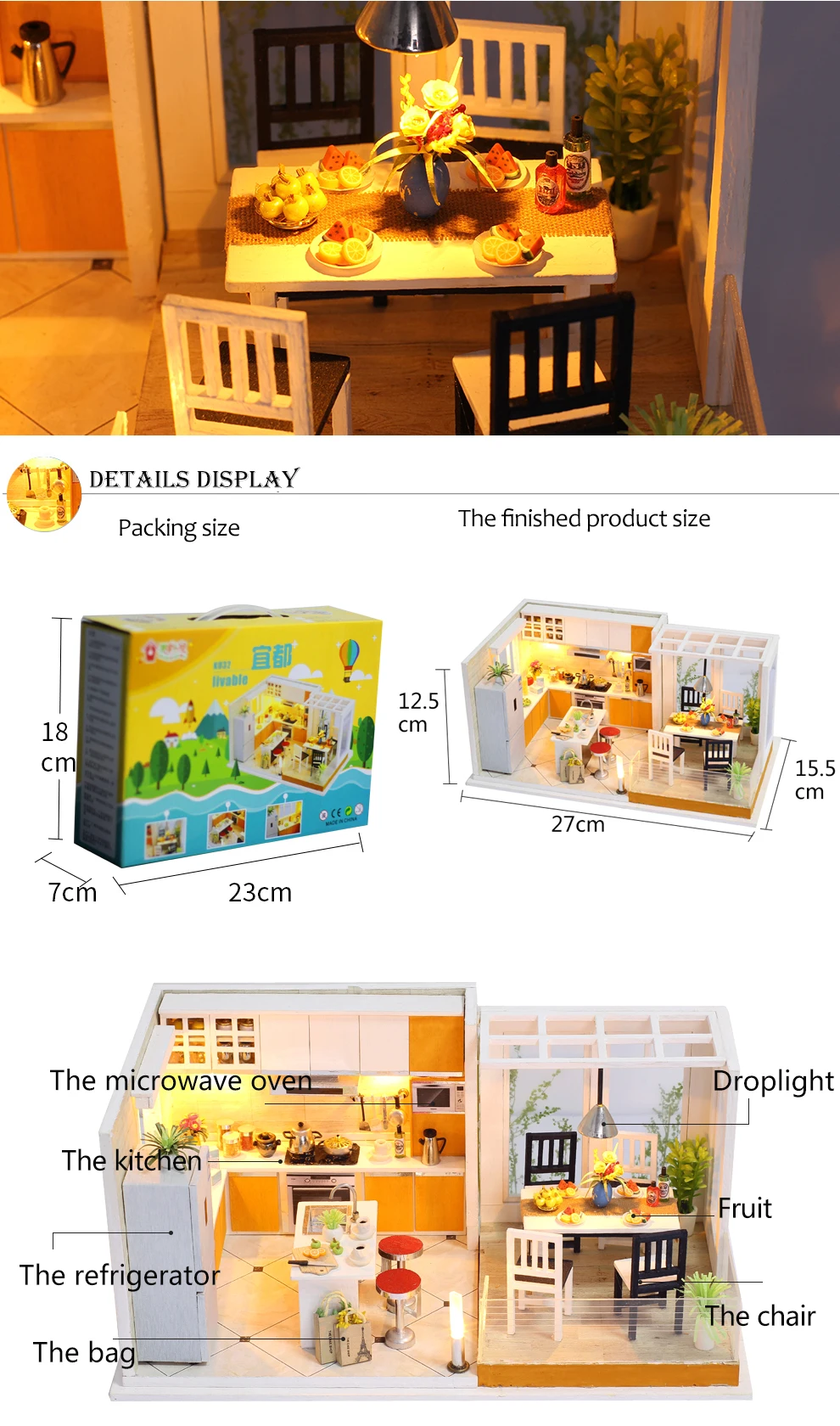 Кукольный дом ручной работы мебель Miniatura Diy кукольные домики миниатюрный кукольный домик кухня деревянные игрушки для детей подарок на день рождения