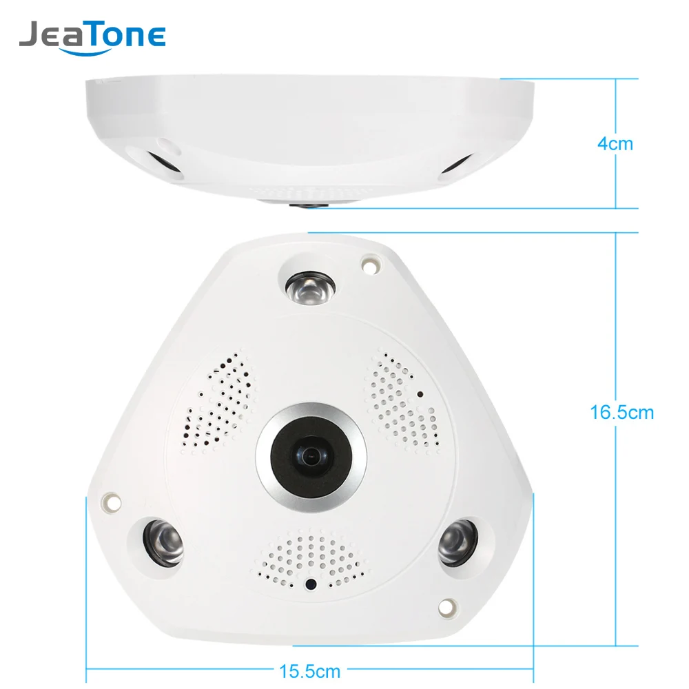 JeaTone Wifi IP камера 360 градусов панорамная 960P HD 1.3MP двухсторонняя аудио рыбий глаз