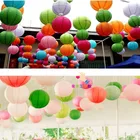 Цветовой вариант, 4 дюйма, 10 см, Круглый Китайский бумажный фонарь mulit, украшение для дня рождения, свадьбы, вечеринки, подарок, рукоделие, креативный, хорошее качество