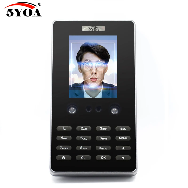 5YOA AF2 Facial Biometric Time Attendance Machine Face Recognition Device Clock Recorder Digital Electronic Standalone Reader |