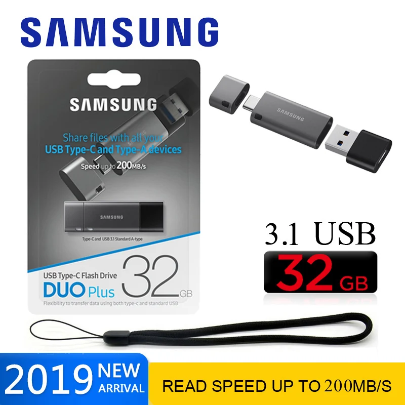 Samsung Cle USB 64 ГБ первоначально размещенный на 3 1 флэш-накопитель DUO Plus 32 Гб 128 C Флешка