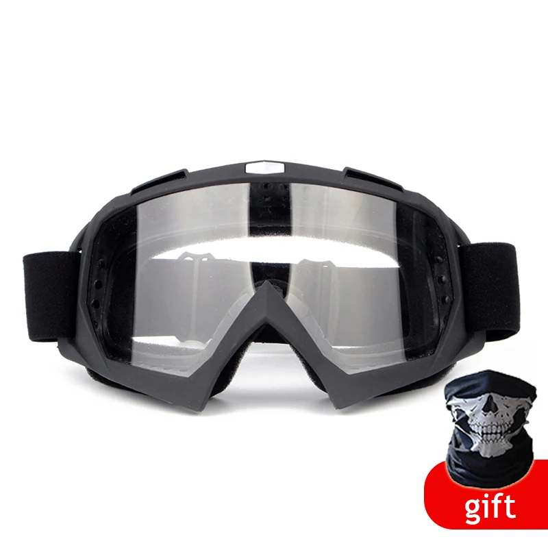 Black Clear Новые очки для мотокросса, мотоциклетные очки для езды на велосипеде, гоночные очки, Мото шлем, очки для катания на лыжах, мотоциклетные ветрозащитные очки - Цвет: Black Clear