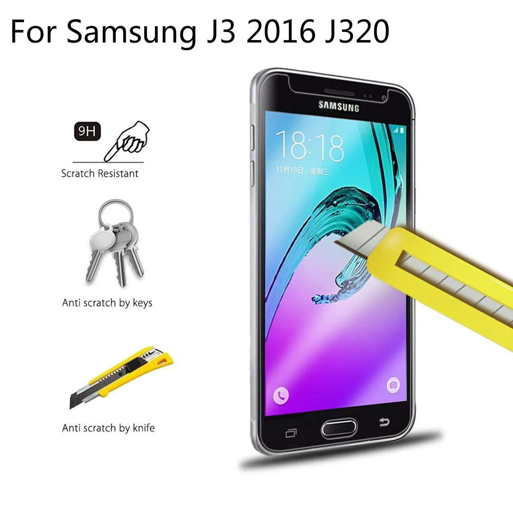 Закаленное стекло 9H для Samsung Galaxy J3 2016 J320 SM J320FN Защита экрана J 3 на J320F/DS