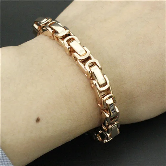 Браслет мотоциклиста с мотором из 316L нержавеющей стали, розовое золото, дизайн 4/6/8 мм, длина 22 см, модная мужская ювелирная бижутерия.