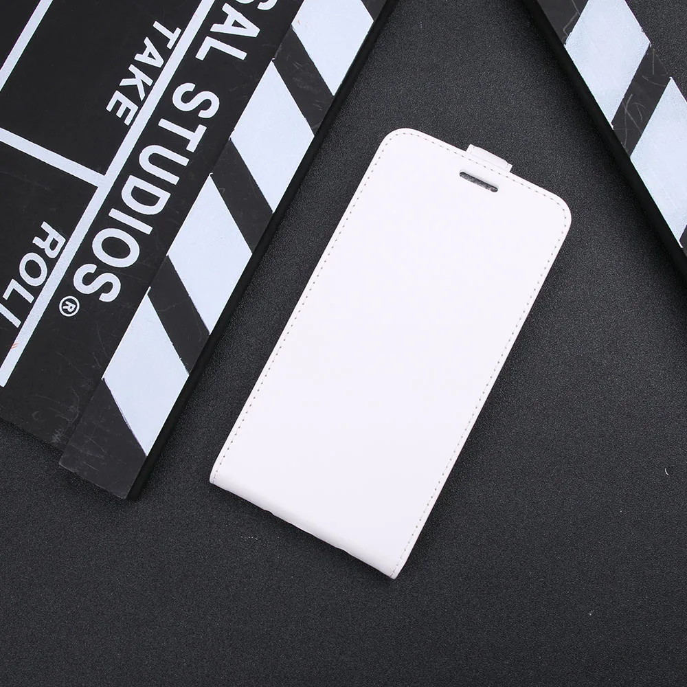 Белый Чехол для huawei Honor 6A, чехол для карт из искусственной кожи, чехол-книжка, мягкий чехол для телефона, силиконовая задняя крышка для Honor 6A, Вертикальная откидная крышка - Цвет: Белый