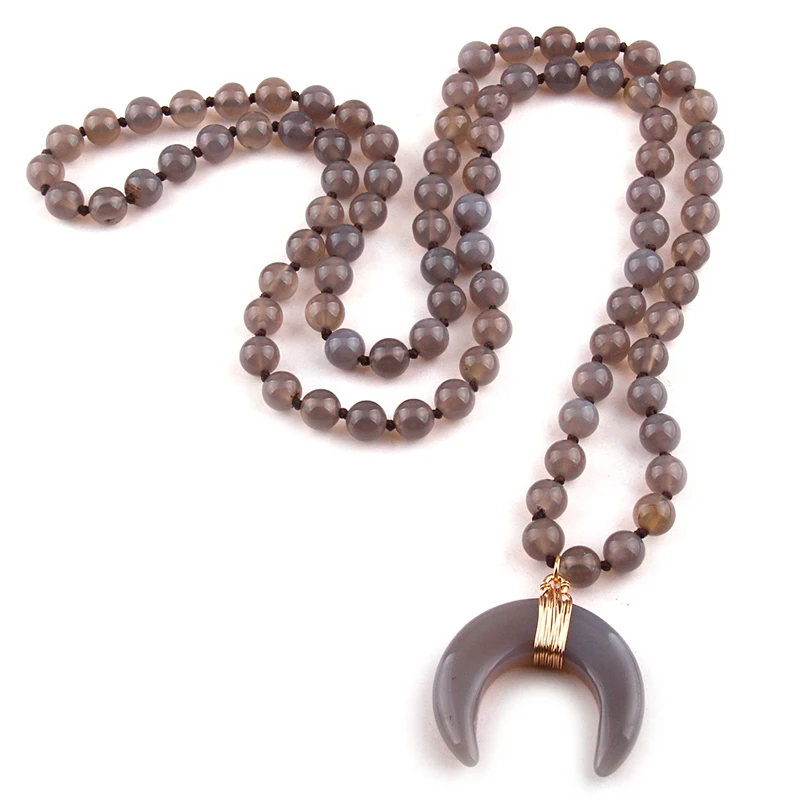 Модные богемные этнические ювелирные изделия полудрагоценные камни длинное