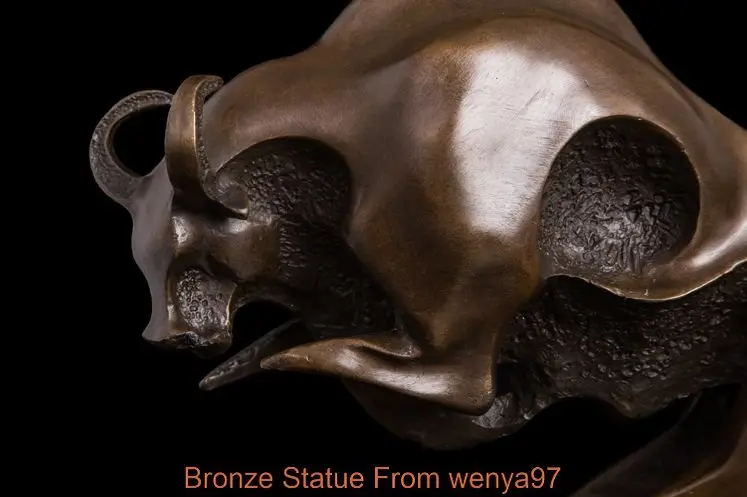 Скульптура в стиле арт-деко животный бык абстрактная бронзовая статуя | Дом и сад