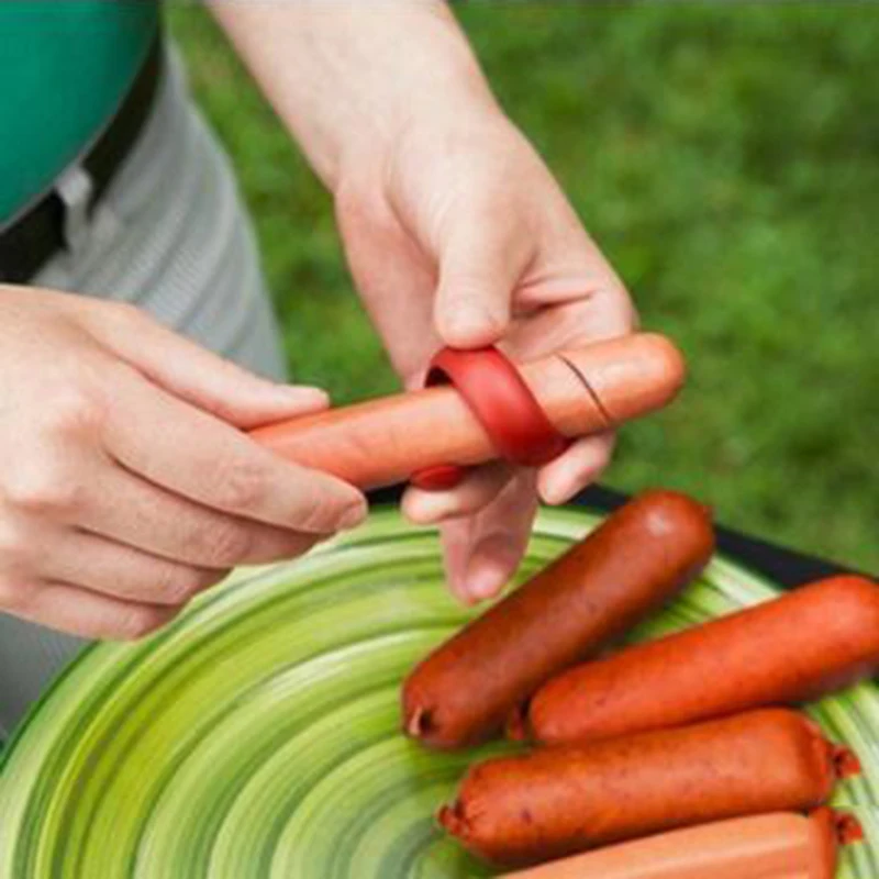 

2PCs Manual Fancy Sausage Cutter Spiral Barbecue Hot Dogs Cutter Slicer kitchen Cutting Auxiliary Gadget Tools 9