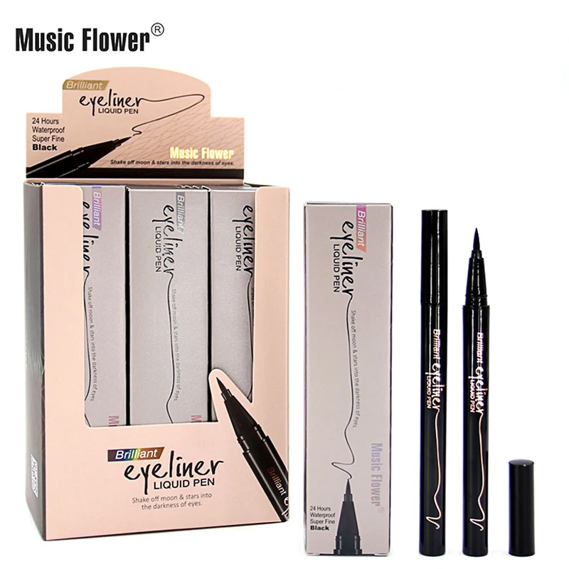 Music Flower звезд глаза Стойкая подводка для глаз Цвет богатый полный макияжа Уход
