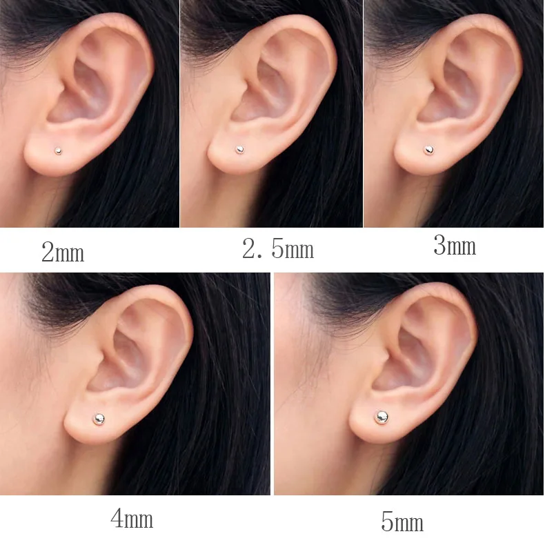 Женские серьги гвоздики NBSAMENG из 100% настоящего стерлингового серебра 925 пробы