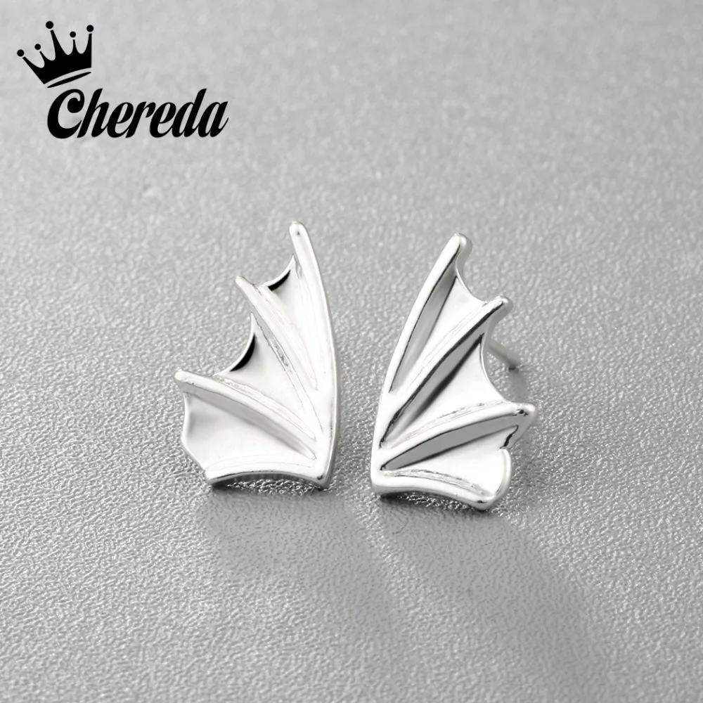 Серьги-гвоздики Chereda из сплава с в форме крыльев летучей мыши уникальные
