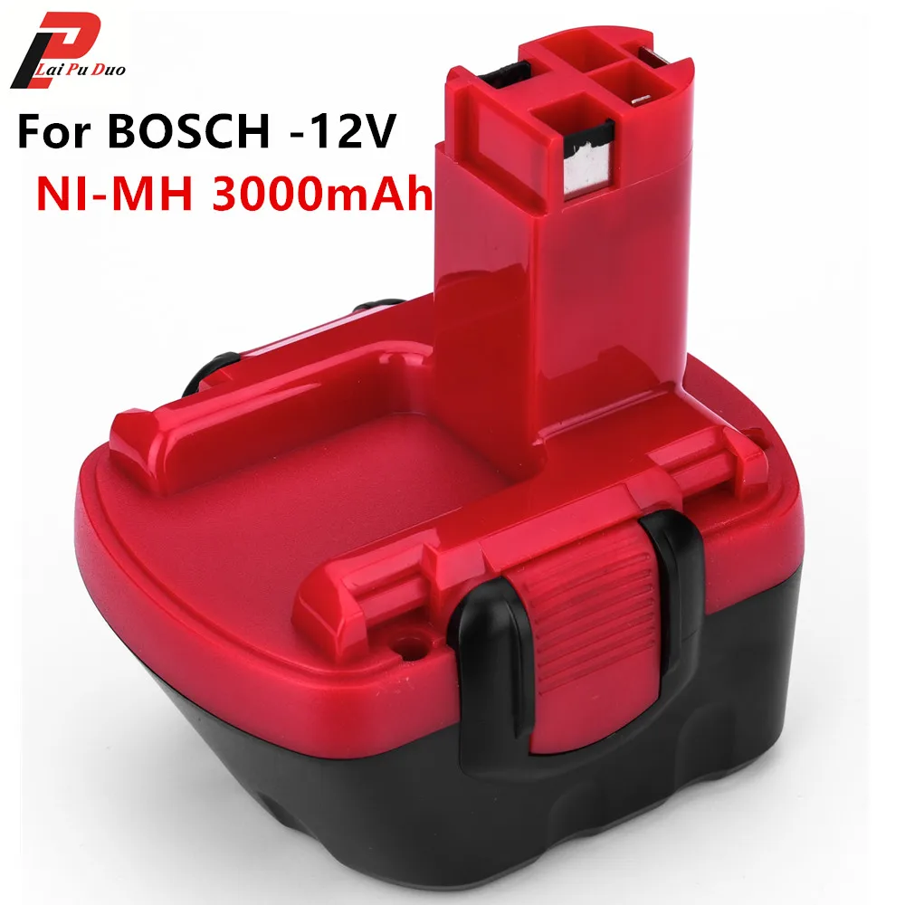 Перезаряжаемый аккумулятор Ni MH для электродрели Bosch и шуруповерта 2 шт. 12 В 3000