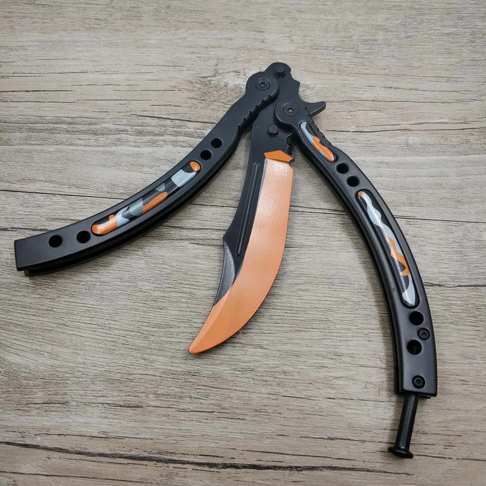 Дропшиппинг CS GO бабочка в ноже Karambit нож бабочка складной тренировочный нож игровой нож тупое лезвие без края инструмент