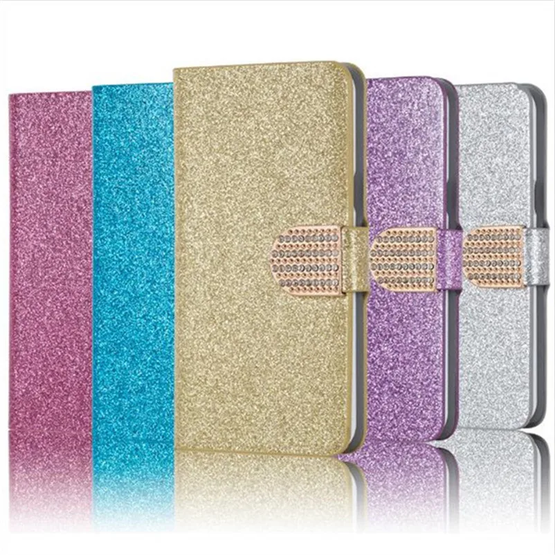 Роскошные Bling кожаный чехол для сяо mi 5 6 5S плюс 5C Pro/mi prime Флип Бумажник блеск крышка