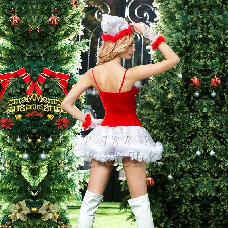 JSY Porno женское рождественское нижнее белье для косплея сексуальное эротическое с