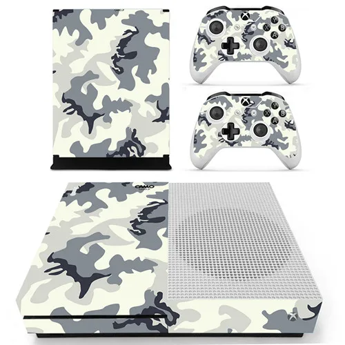 Камуфляжная наклейка для microsoft Xbox One S и 2 контроллера для Xbox One S Skins виниловая наклейка - Цвет: YS-xboxoneS-0037