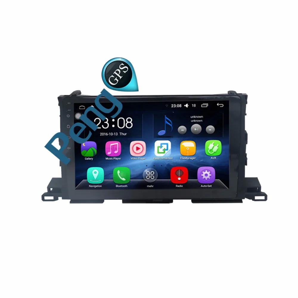 2 Din четырехъядерный 10 дюймов Android 6 0 Автомобильный GPS DVD плеер радио для Toyota Highlander