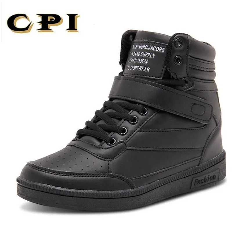 Женские дышащие ботинки с высоким берцем черные белые женская повседневная