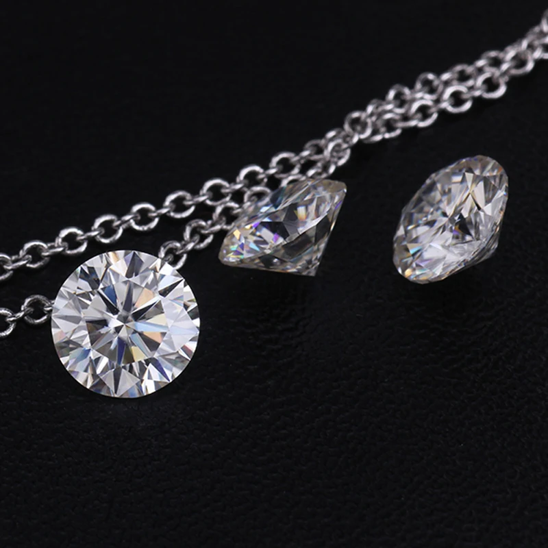 Чистый белый синтетический бриллиант с муассанитами навсегда бриллиантовый