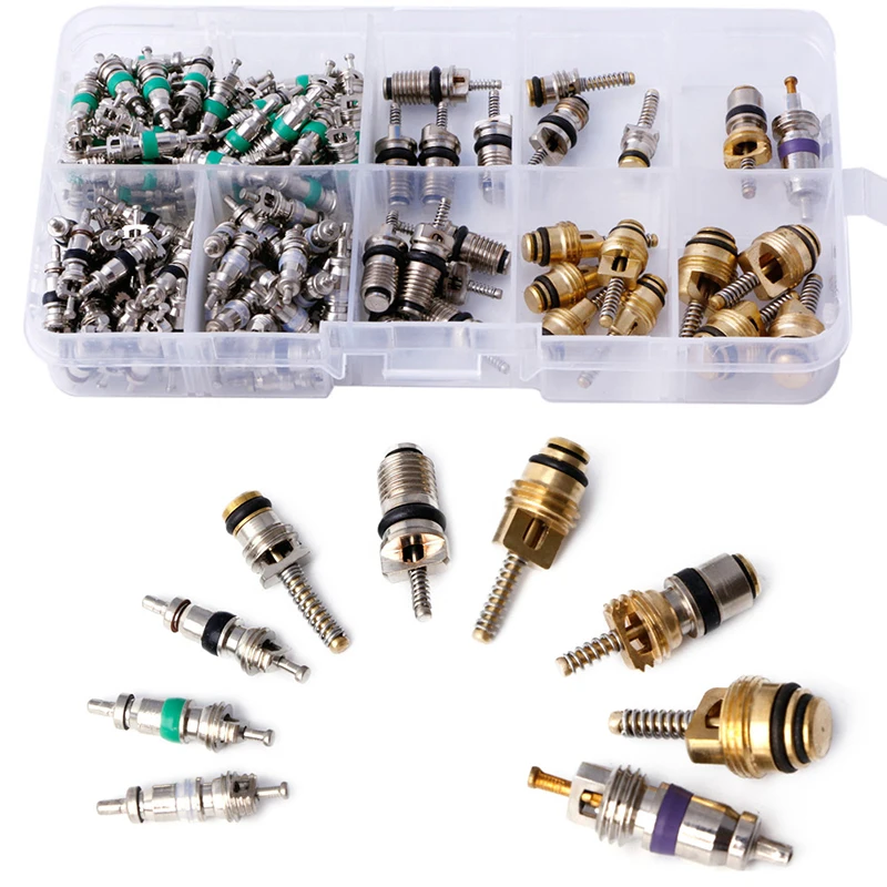 

134Pcs R134A A/C Car Auto Air Conditioning Valve Core Car Tire Assortment Hot
