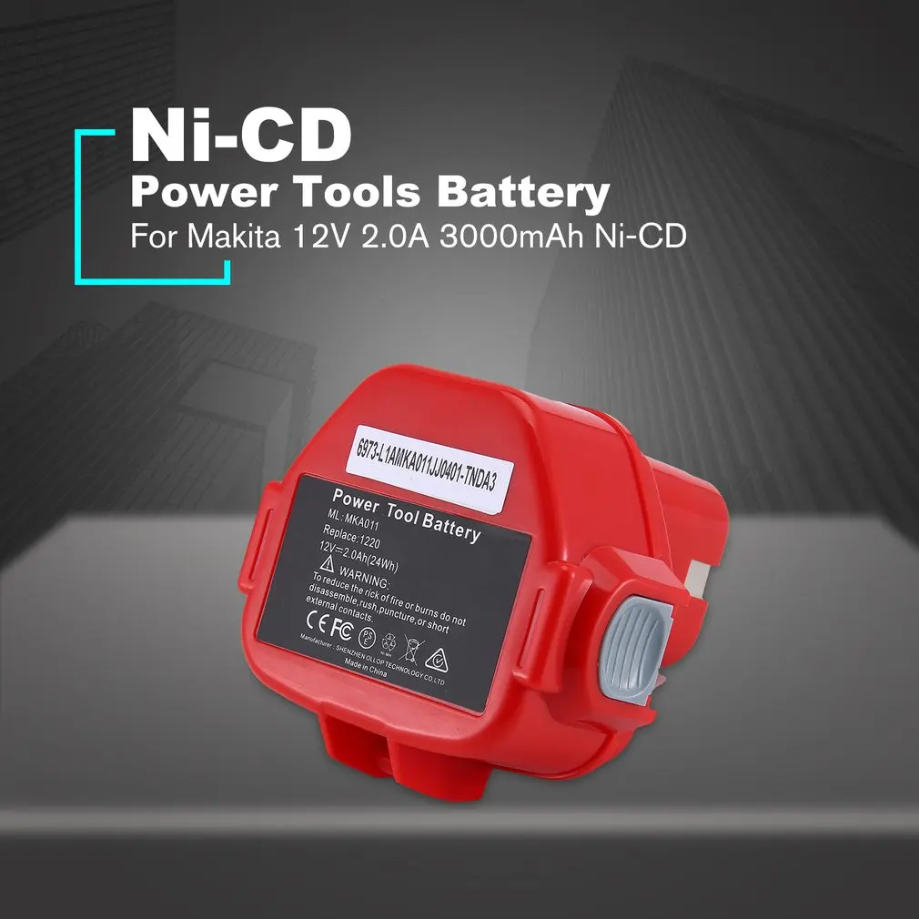 Для Makita 12V 2.0A 3000mAh Ni-CD аккумуляторная батарея для электроинструментов Makita дрель PA12 1220 1222 1235 1233S 1233SB