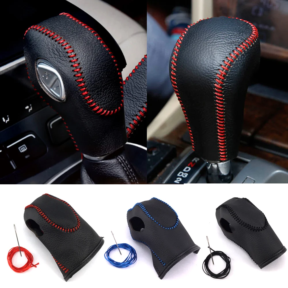 Бесплатная доставка кожаный чехол для рычага переключения передач редуктора