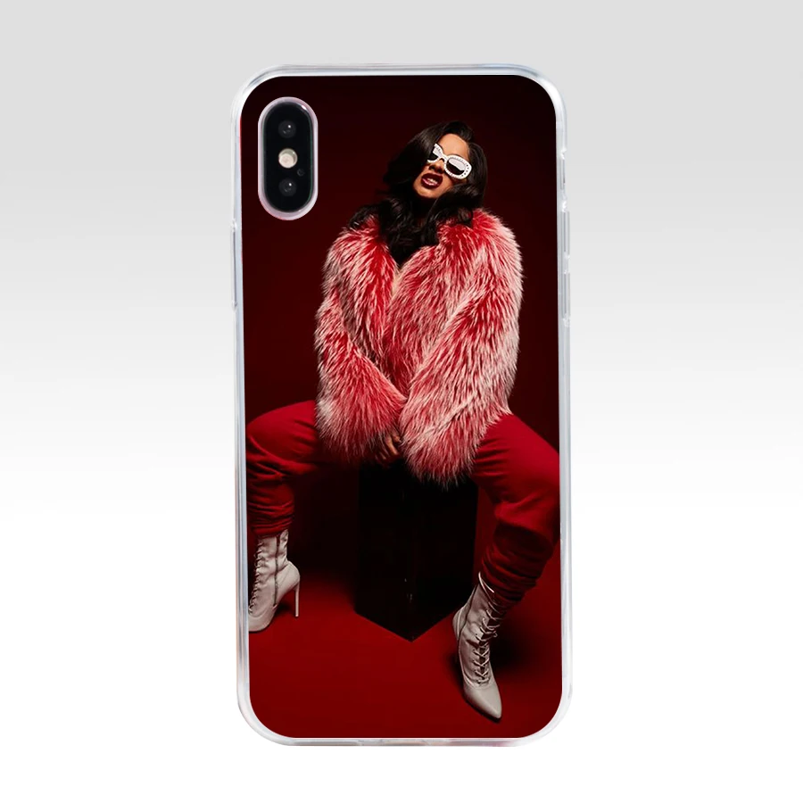 165H Cardi B Мягкий Силиконовый ТПУ чехол для телефона iphone 5 5s se X XR XS Max чехол|Бамперы| |