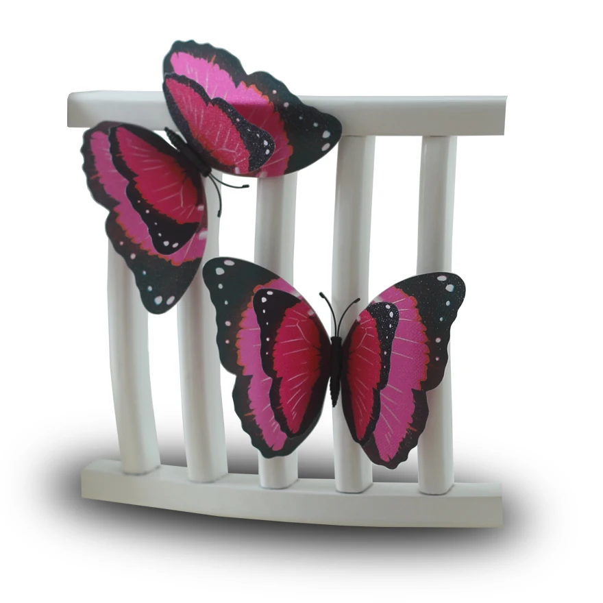 Декоративные магниты на холодильник поддельные стерео двойные бабочки магните