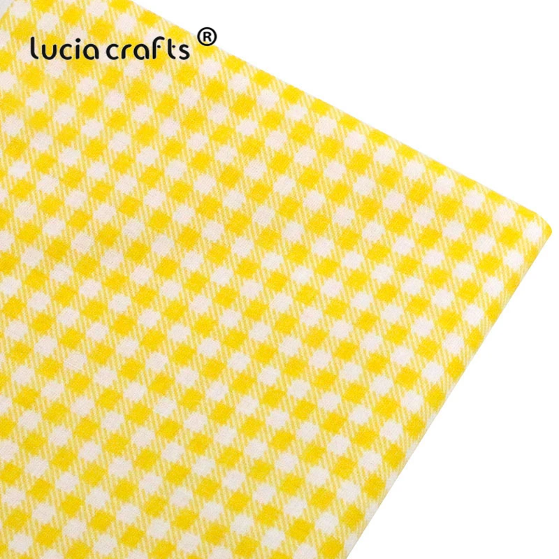 Lucia crafts 1 шт./партия желтое лоскутное изделие из хлопчатобумажной ткани для альбом для вышивки DIY Материал тканевая ткань 50*50 см H0701
