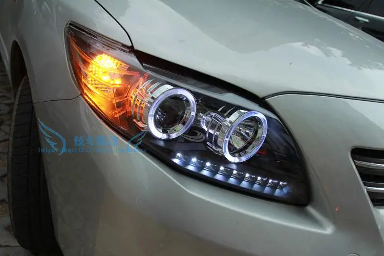 Автомобильный Стильный чехол на голову для Toyota Corolla Altis фары 2008-2010 светодиодный фары DRL Биксеноновые линзы Ксеноновые ближнего света