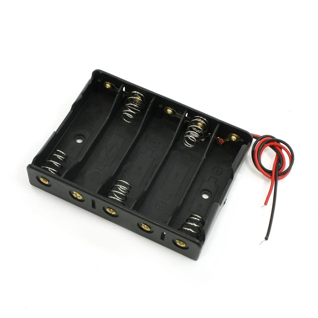 

5x1,5 V AA Батарея Слот держатель Чехол коробка провода черный