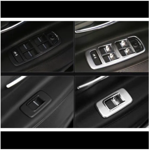 

Chrome ABS Car Window Glass Lifting Buttons Cover Trim 4pcs For Jaguar XE 2015-16 Auto Door Armrest Panel Decoration