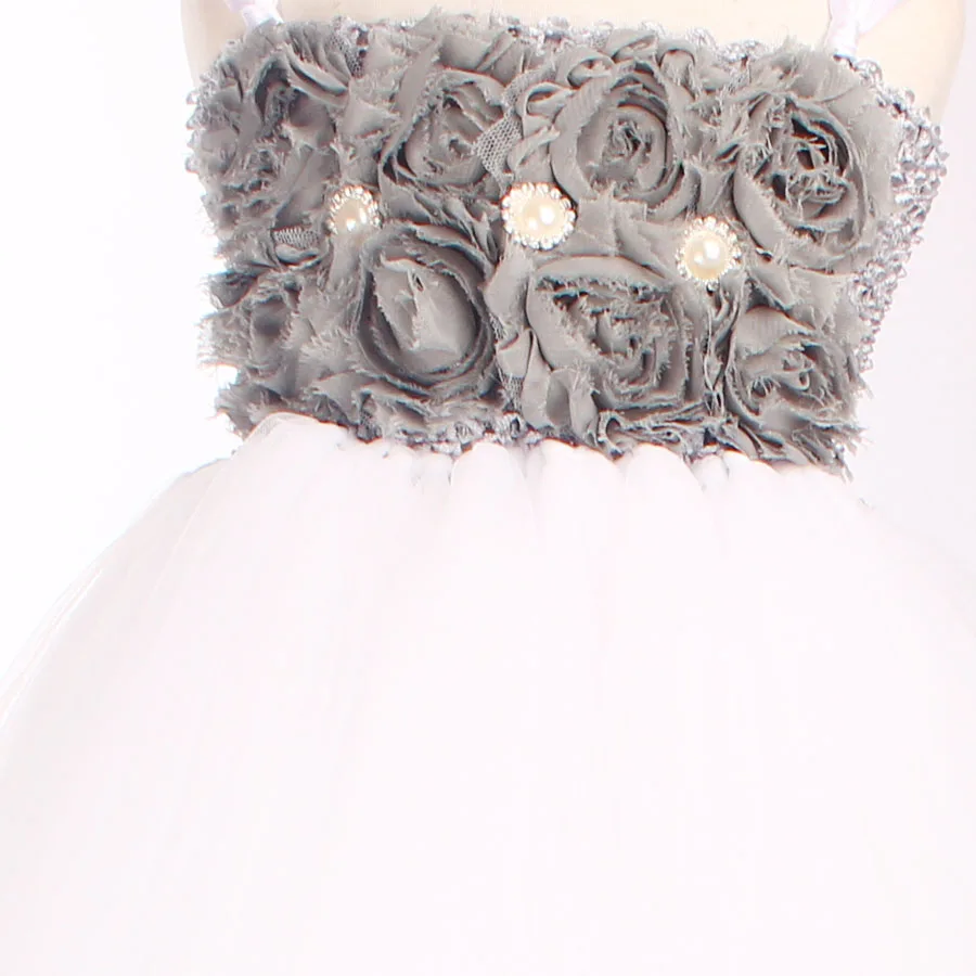 Детское платье-пачка с повязкой на голову цветами для свадьбы вечеринки дня