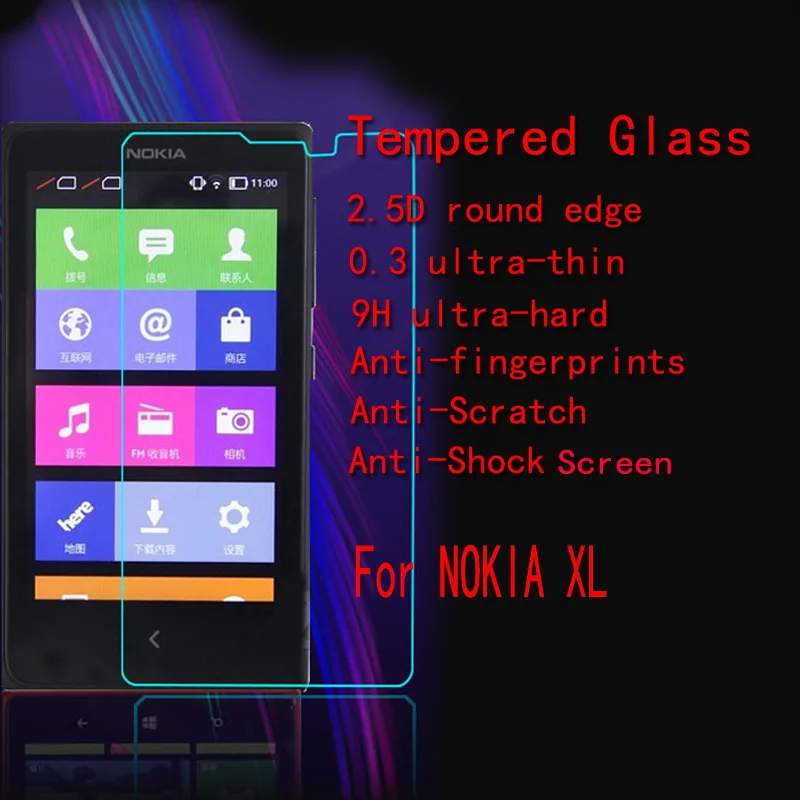 Оптовая продажа 10 шт./лот для Nokia XL Dual SIM RM 1042 SRM 1030 FENGHEMEI закаленное Стекло