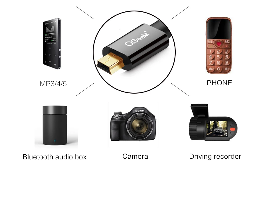 QGeeM мини-usb кабель мини-usb к USB кабель для быстрой зарядки данных для сотовых телефонов MP3 MP4 плеер gps цифровая камера HDD Mini USB