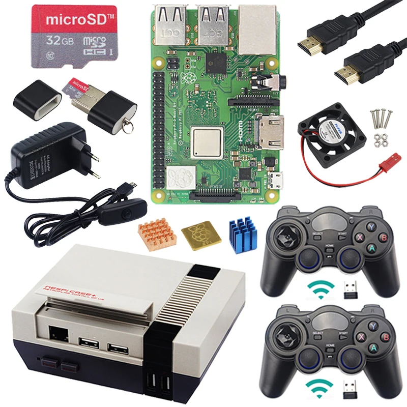 Оригинальный Raspberry Pi 3 Model B + с Wi Fi и Bluetooth игровой комплект чехол питание USB игровые