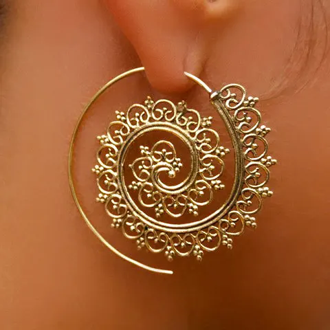 Sterling Silver Pair Женские античные однотонные серебряные серьги-каффы с весенними листьями, уникальные серьги-клипсы для ушей, ювелирные изделия ручной работы для невесты, свадебные подарки - Окраска металла: Sterling Silver Pair